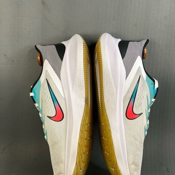 Nike Air Zoom Winflo 7 'Flash Crimson Aqua' sneaker shoes mens size 12 - Picture 5 of 8